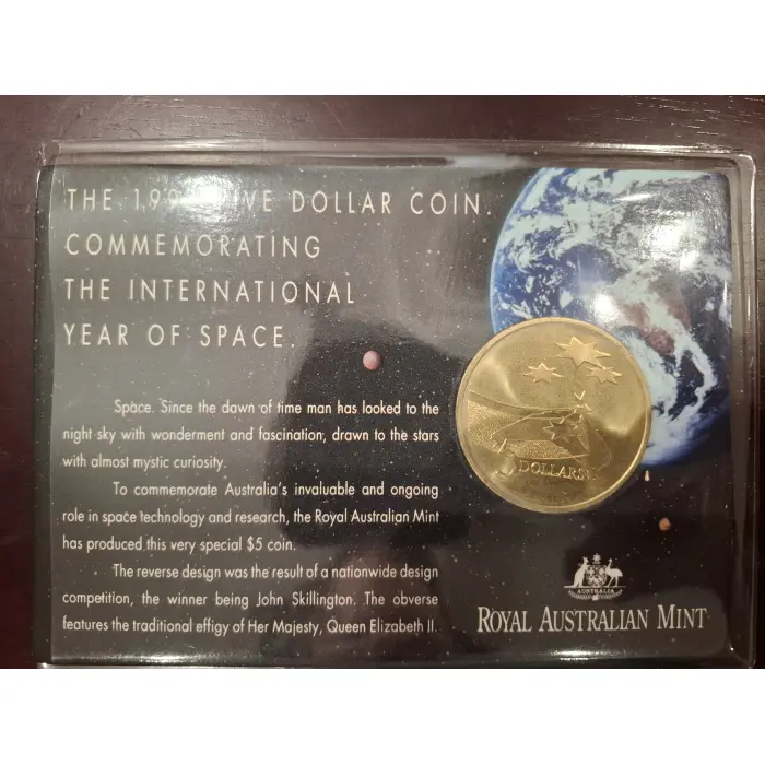 1992 Australia International Year of Space Five Dollars Coin