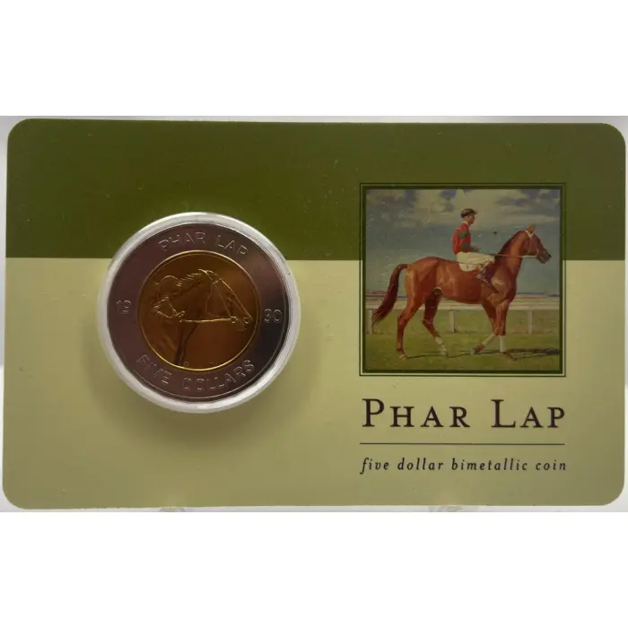 2000 $5 Phar Lap Bimetal Coin