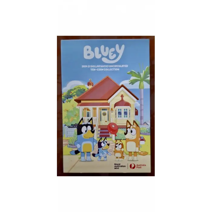 2024 $1 Bluey Coin Set  Including Coloured Coin